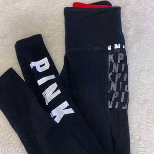 VS PINK Leggings with Mesh Pocket